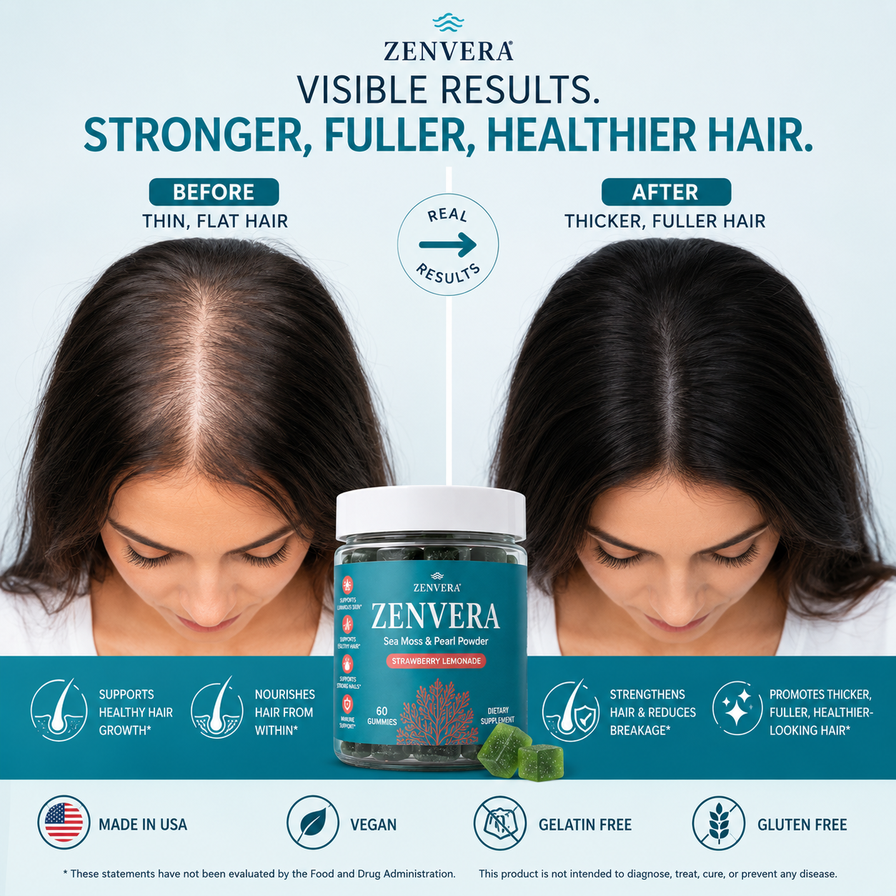 Zenvera Sea Moss & Pearl Powder Gummies