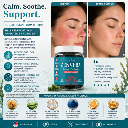 Zenvera Sea Moss & Pearl Powder Gummies