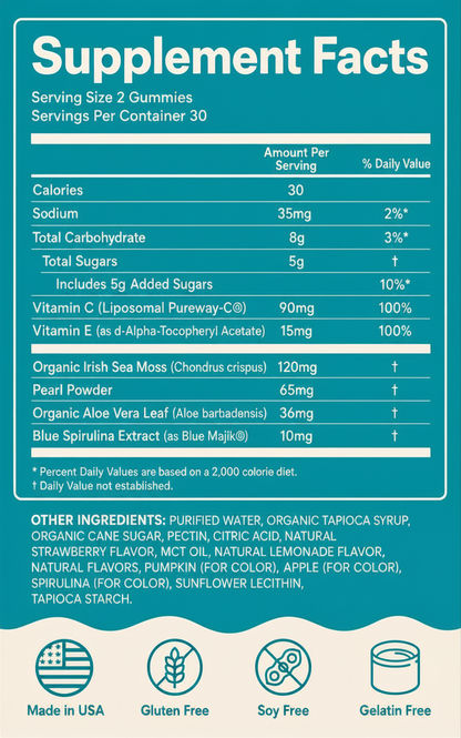 Zenvera Sea Moss & Pearl Powder Gummies
