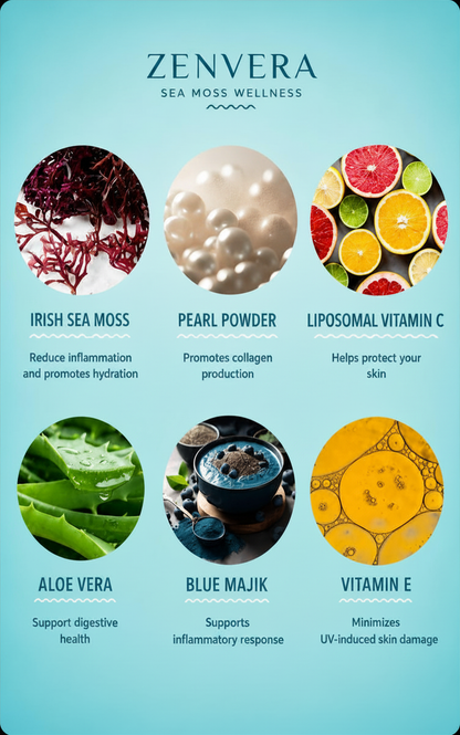 Zenvera Sea Moss & Pearl Powder Gummies